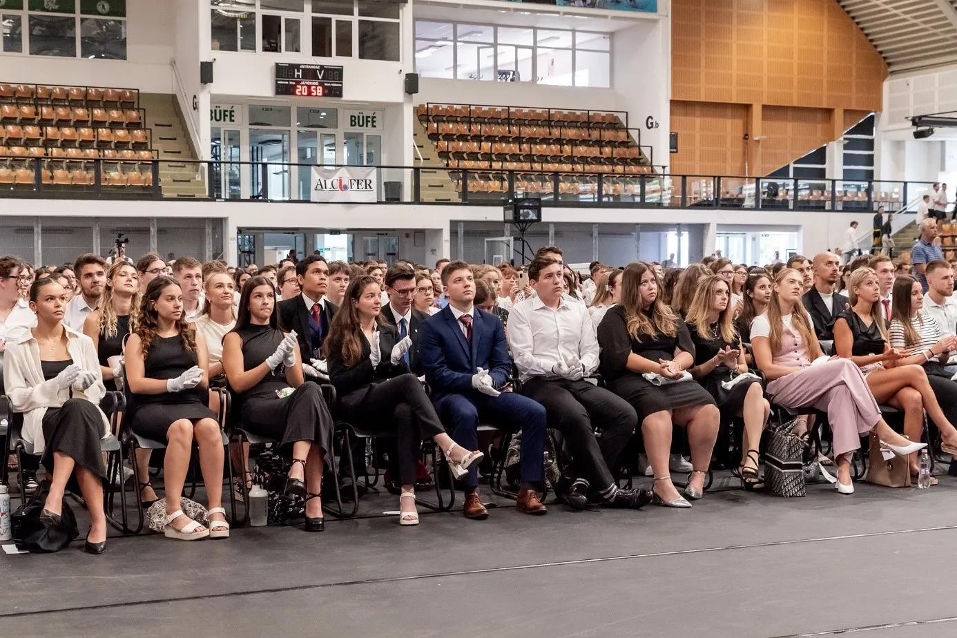 The University Hall was full for the opening ceremony